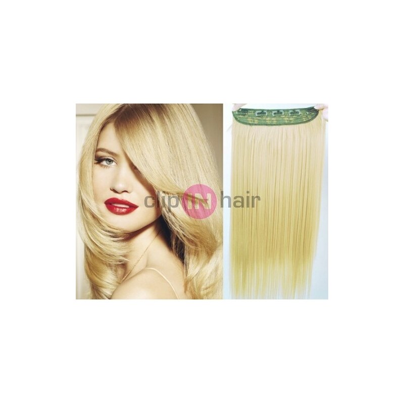 Clipinhair Clip in REMY vlasový pás 43cm rovný – nejsvětlejší blond