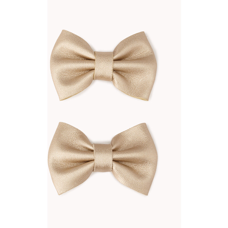 Forever 21 Edgy Faux Leather Hair Bows