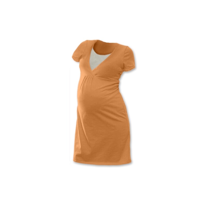 Jožánek Noční košile pro těhotné a kojící matky Lucie, KR - světle oranžová