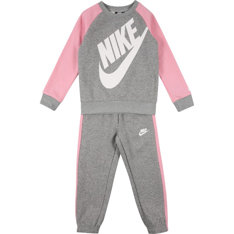 Nike Sportswear Joggingová souprava FUTURA šedý melír / růžová /