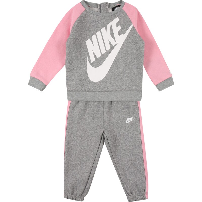 Nike Sportswear Joggingová souprava FUTURA šedý melír / růžová /