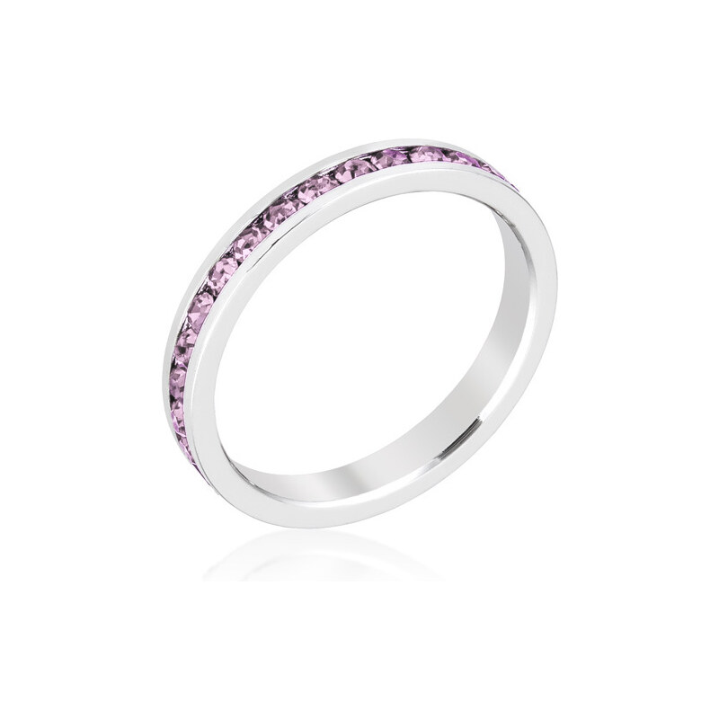 LYRA Prsten s fialovými Swarovski krystaly R01147R-V22