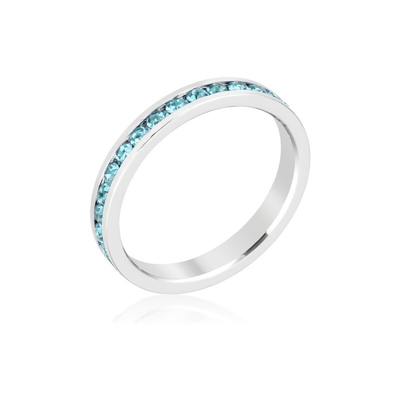 LYRA Prsten s modrými Swarovski krystaly R01147R-V32