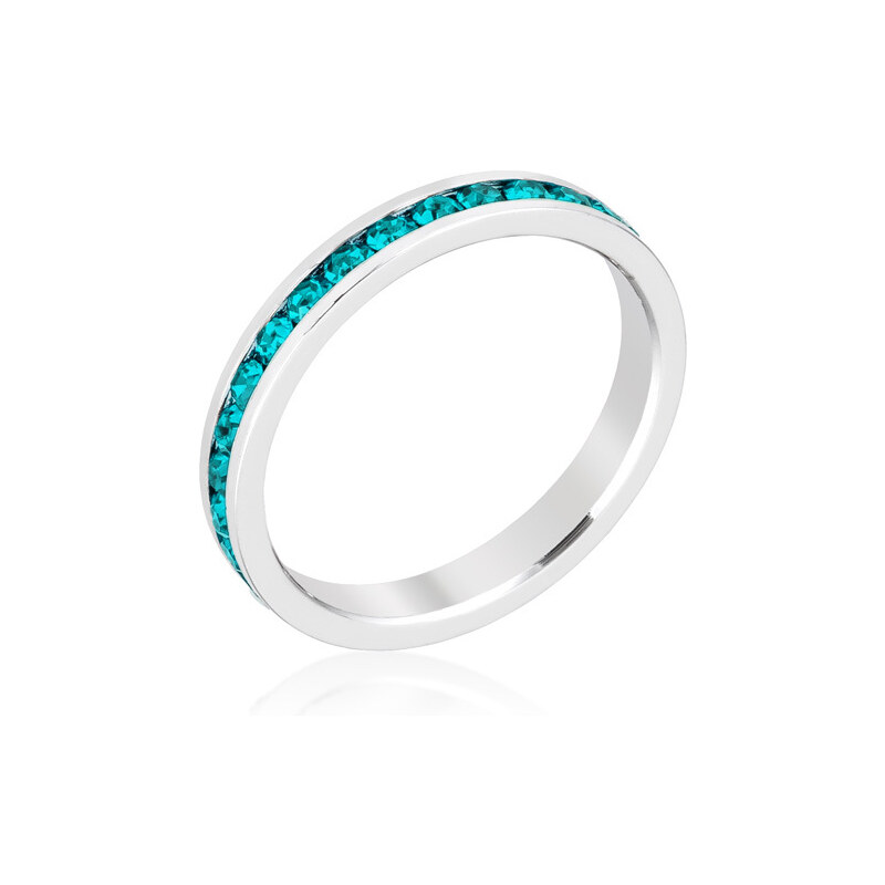 LYRA Prsten s modrými Swarovski krystaly R01147R-V39