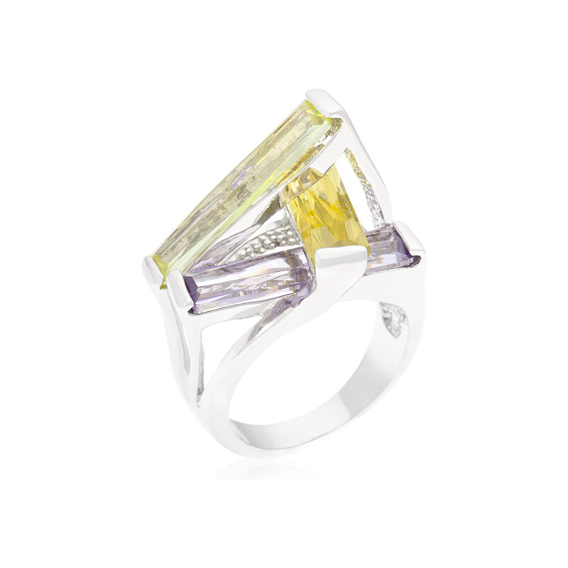 LYRA Prsten s vícebarevnými Zirkony R07906R-V01