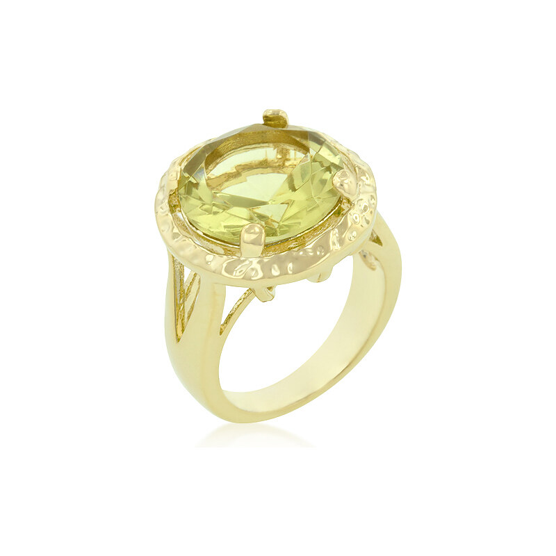 LYRA Prsten se žlutým Zirkonem R08152G-S61