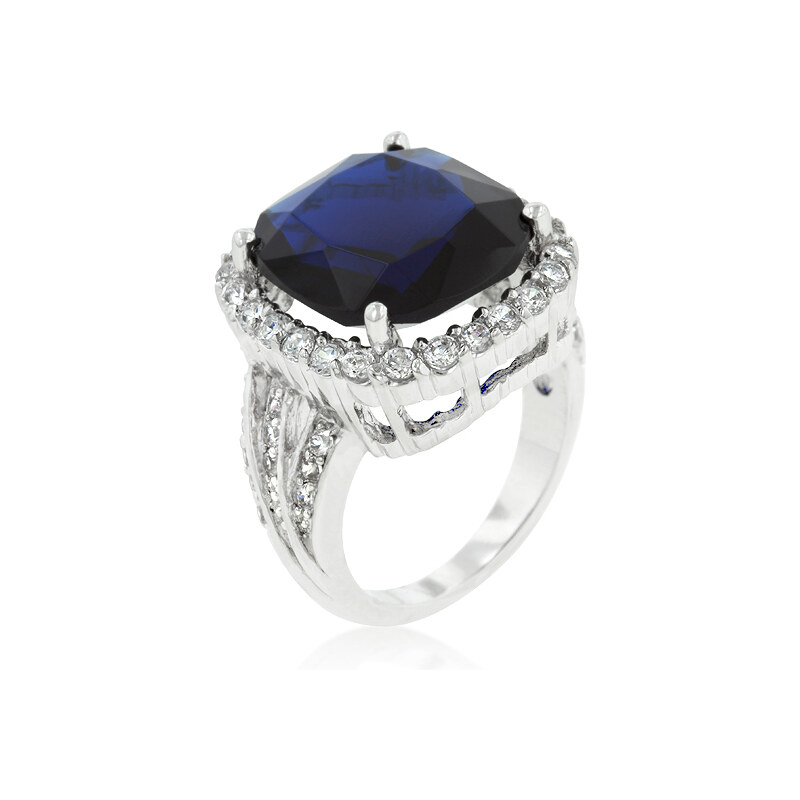 LYRA Prsten s modrým Zirkonem R08156R-C30