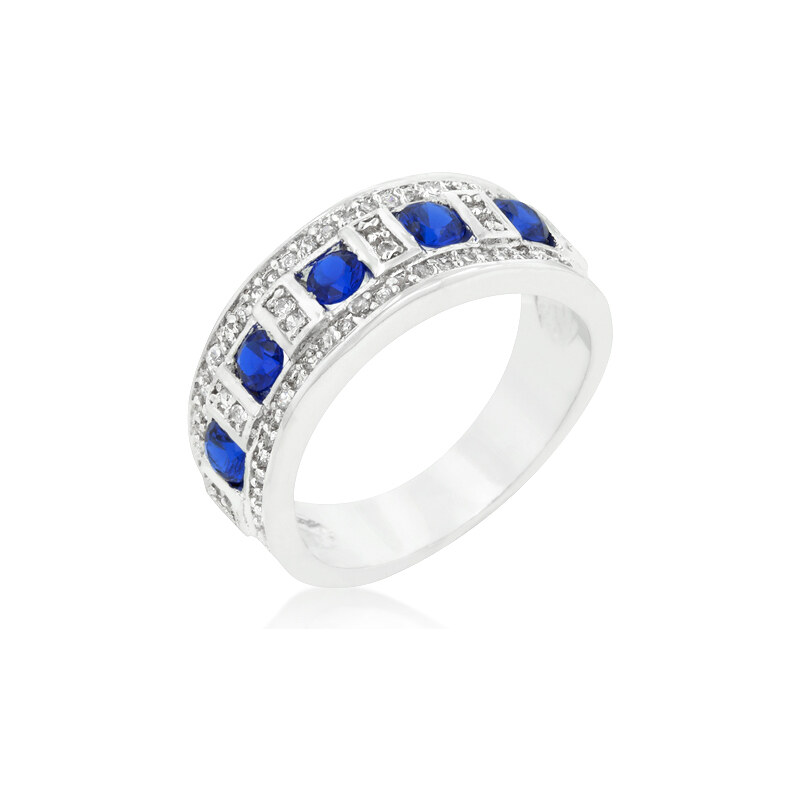 LYRA Prsten s modrými Zirkony R08159R-C30