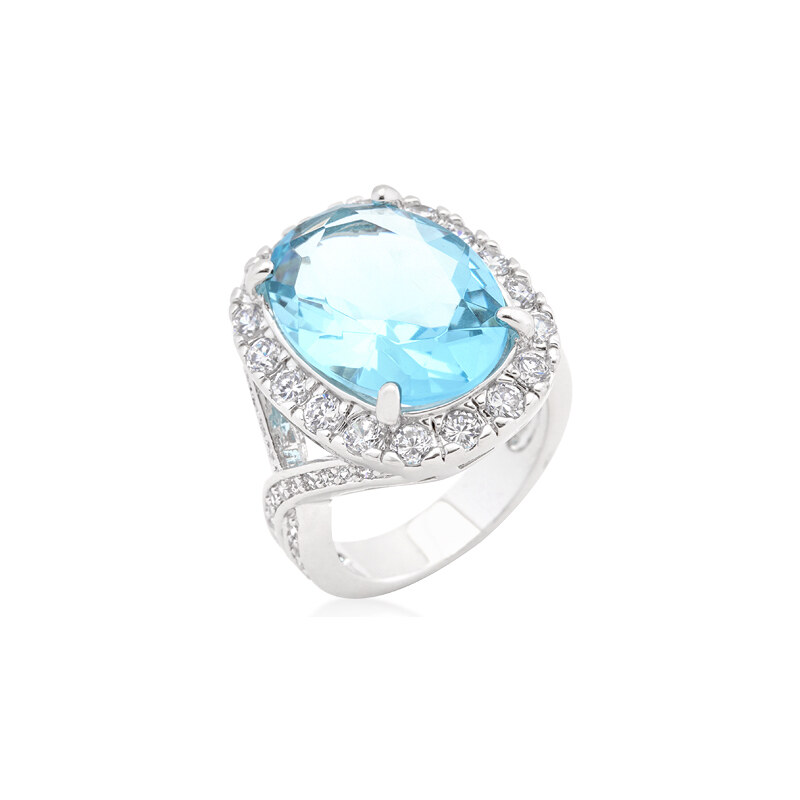 LYRA Prsten s modrým Zirkonem R08288R-C32