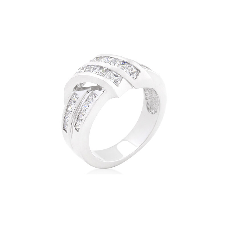 LYRA Prsten s čirými Zirkony R08323R-C01