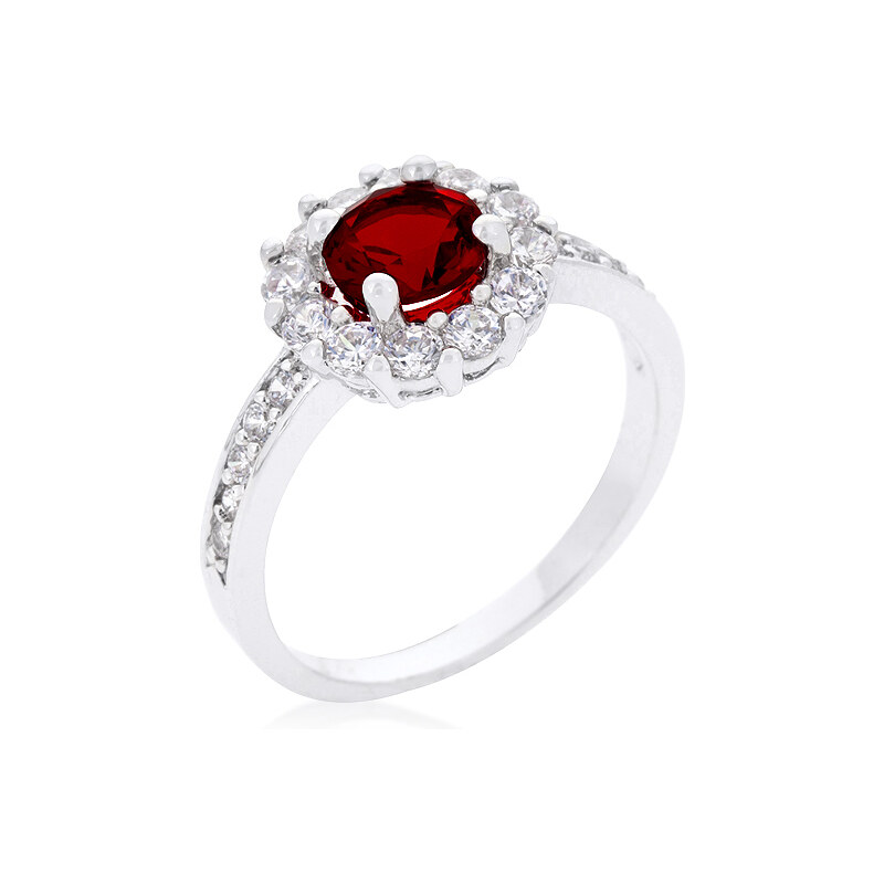 LYRA Prsten s červeným Zirkonem R08347R-C13