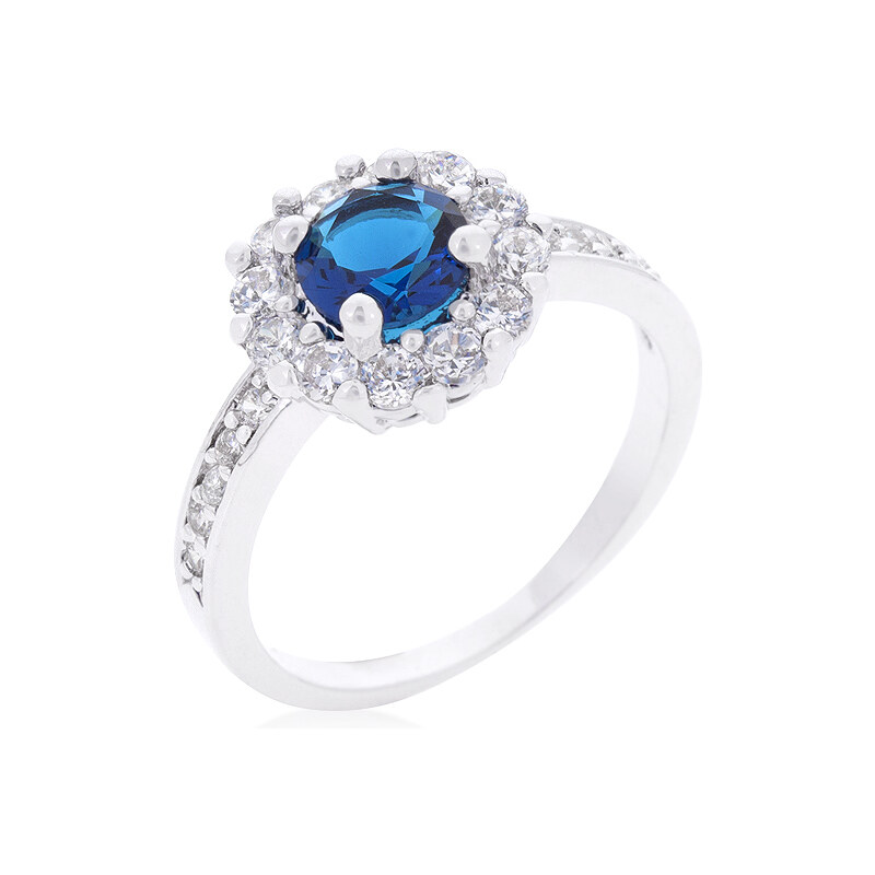 LYRA Prsten s modrým Zirkonem R08347R-C30