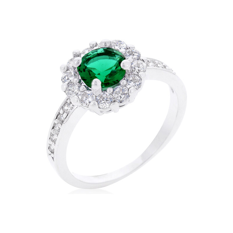 LYRA Prsten se zeleným Zirkonem R08347R-C40