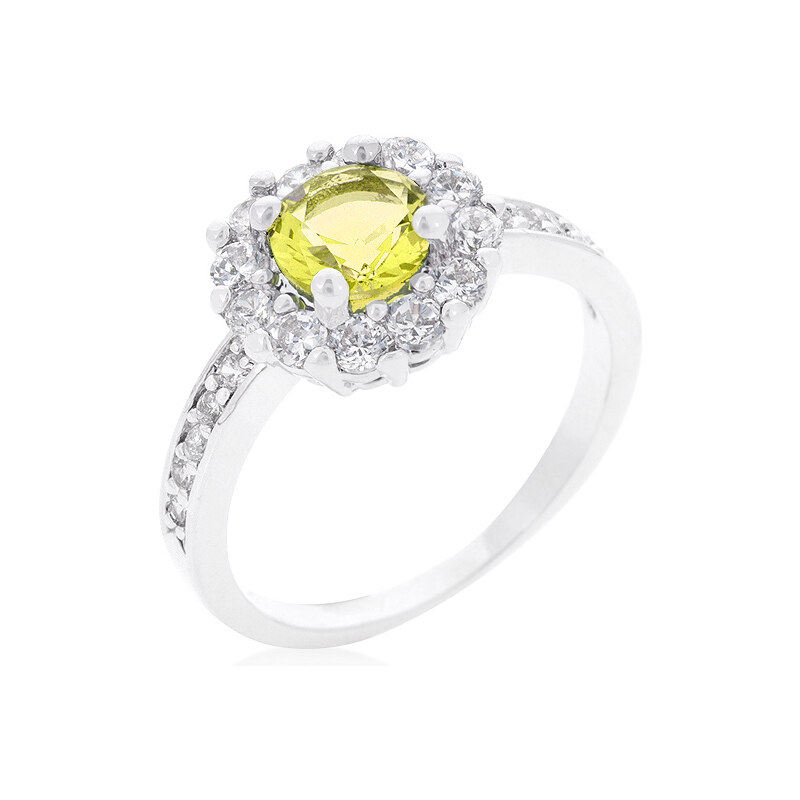 LYRA Prsten se žlutým Zirkonem R08347R-C61