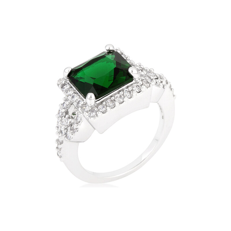 LYRA Prsten se zeleným Zirkonem R08352R-C40