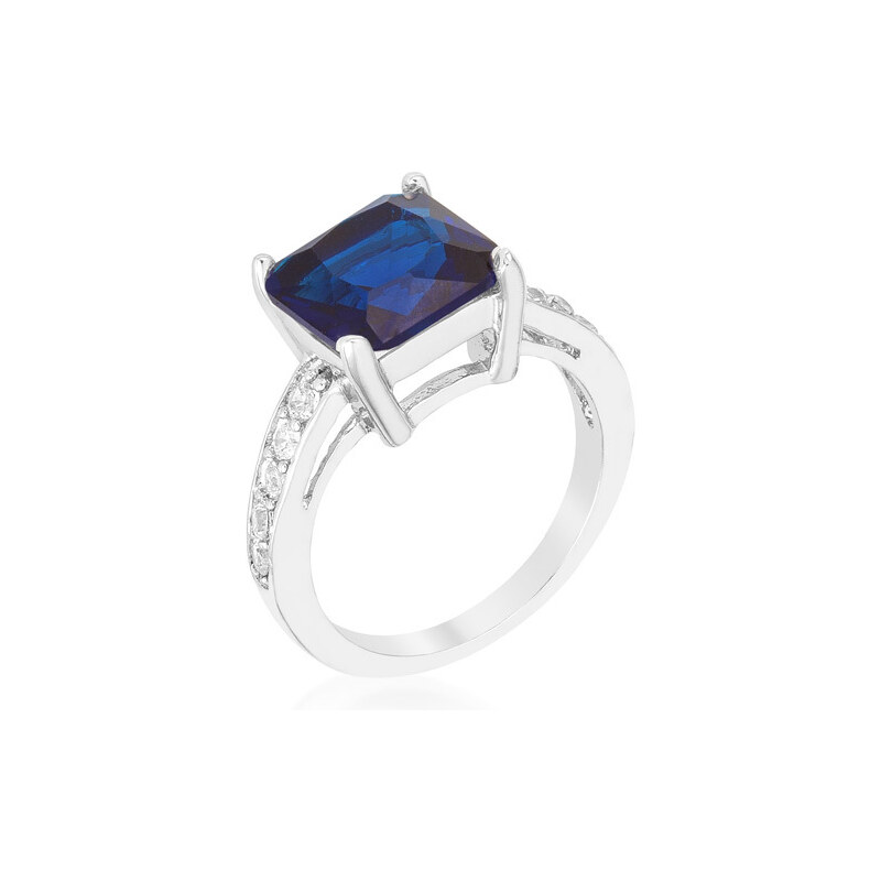 LYRA Prsten s modrým Zirkonem R08363R-C30