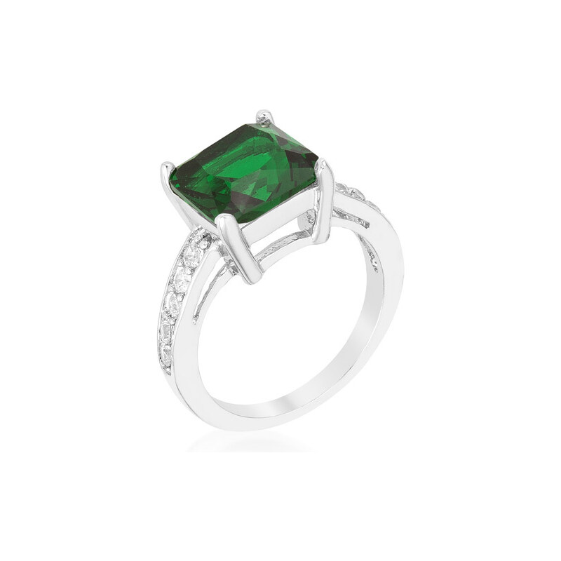 LYRA Prsten se zeleným Zirkonem R08363R-C40