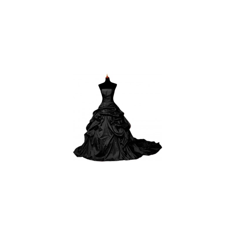 luxusní černé společenské šaty na míru s vlečkou -růže