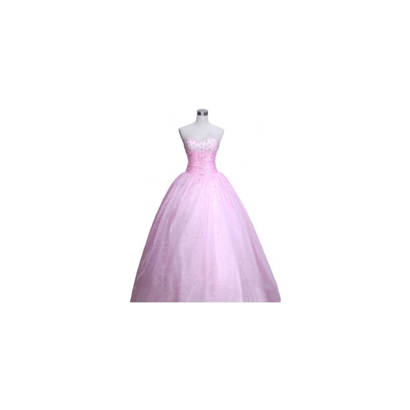 romatické růžové společenské nebo svatební šaty Pinky šité na zakázku