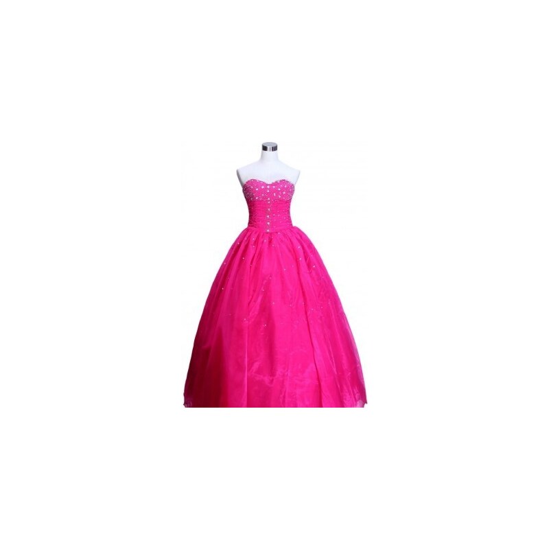 nádherné růžové společenské šaty na míru