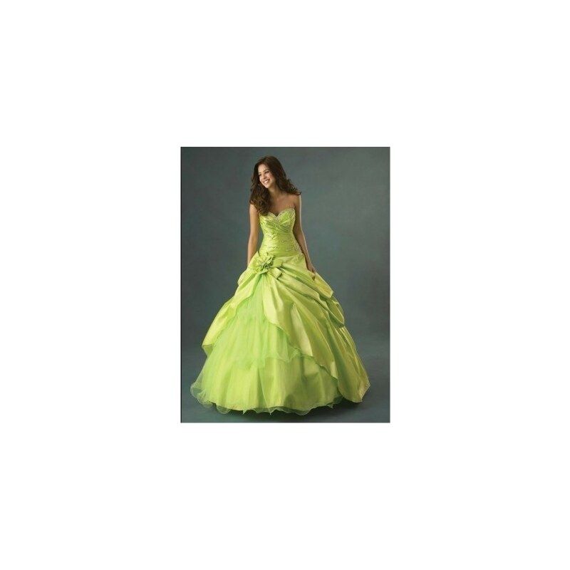 luxusní plesové zelené maturitní šaty Lime M-L