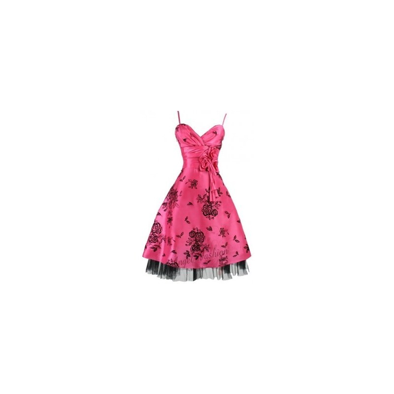 Sofia koktejlky krátké růžové společenské šaty S-M a M-L S-M