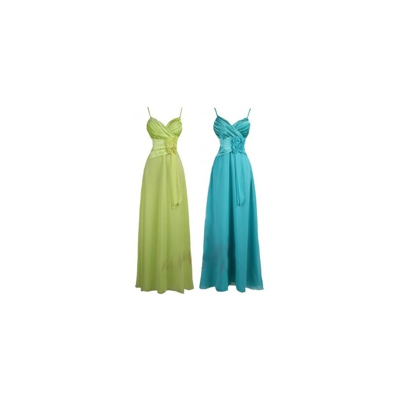 Sofia dlouhé společenské šaty - modré, zelené Zelená