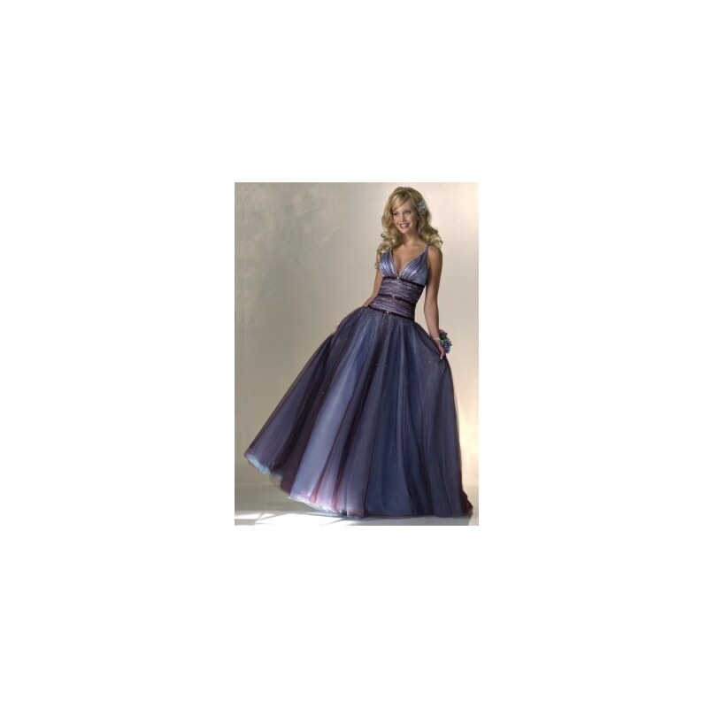 AKCE luxusní modré plesové společenské šaty na maturitní ples Princess M-L