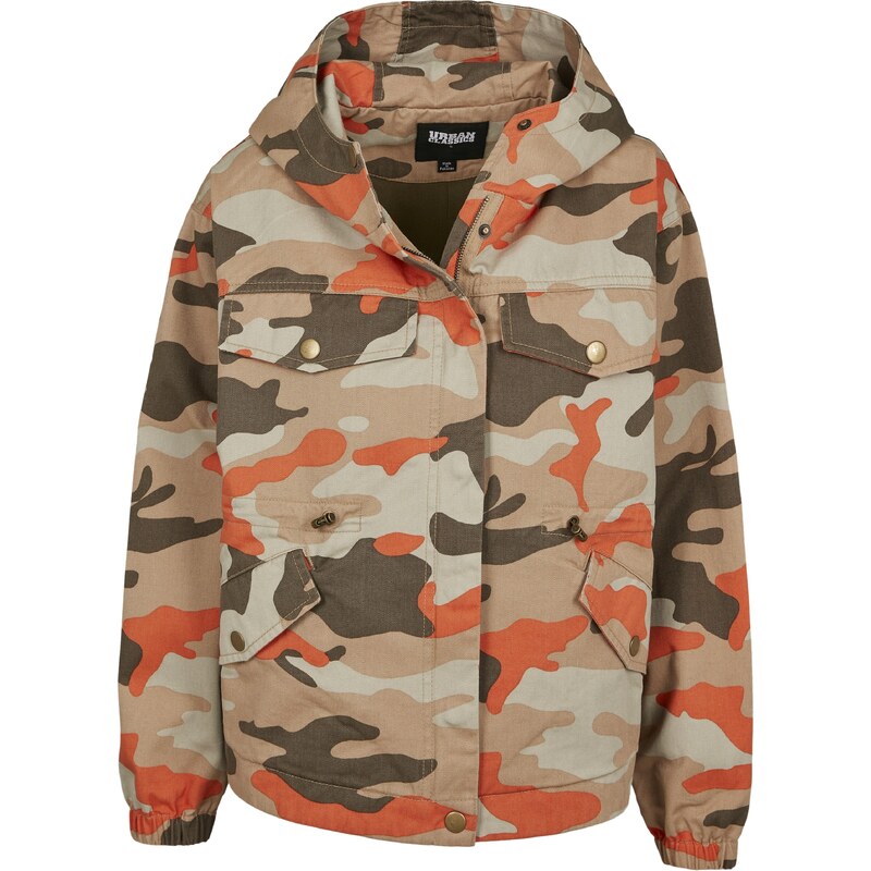 Urban Classics Přechodná bunda béžová / světle hnědá / khaki / oranžová