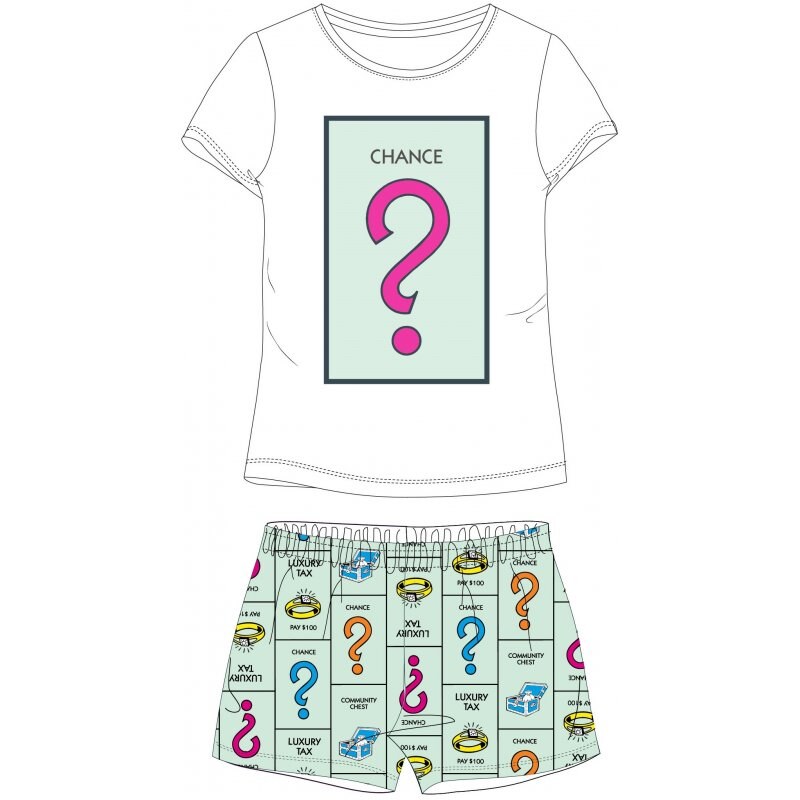 E plus M Dámské krátké bavlněné pyžamo Monopoly - Šance?