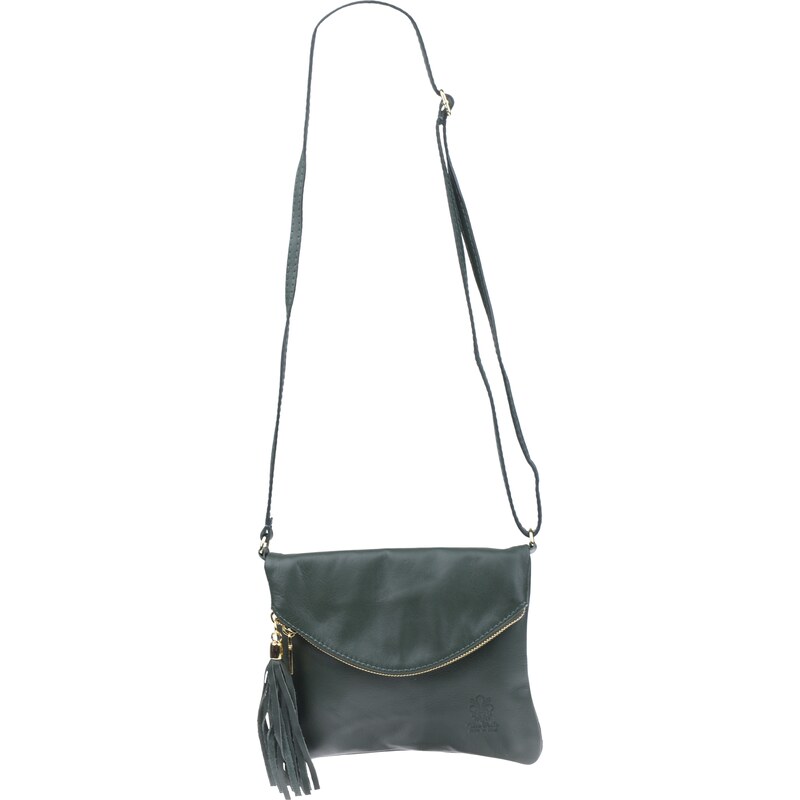 Zelená kožená italská crossbody kabelka Tina Verde NovaKabelka.cz 55620353