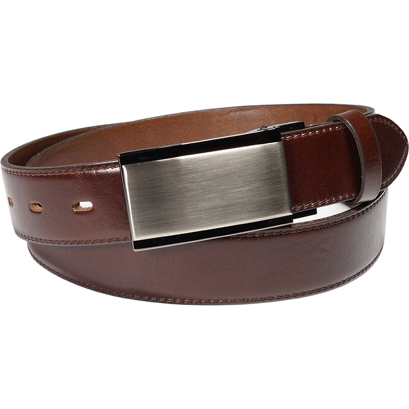 Pánský kožený opasek Penny Belts Antonio tmavě hnědý
