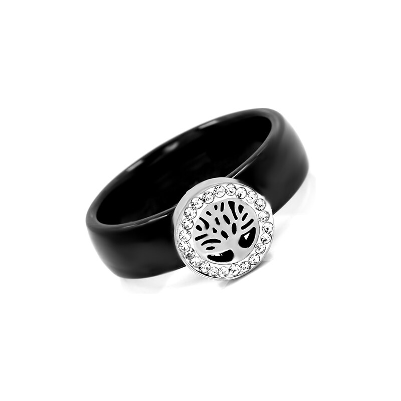 Dámský prsten se stromem života - Chirurgická ocel se šperkařskou keramikou a zirkony