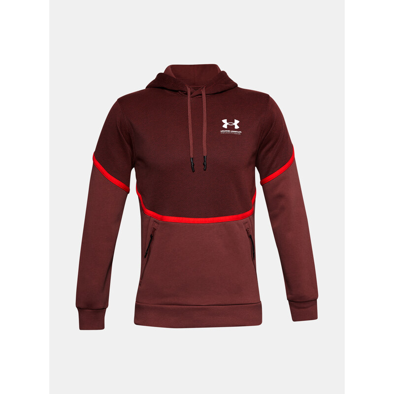 Under Armour Mikina UA Rival Fleece AMP HD-RED - Pánské