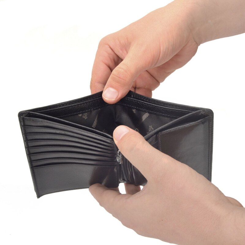 Pánská kožená peněženka Cosset černá 4506 Komodo C