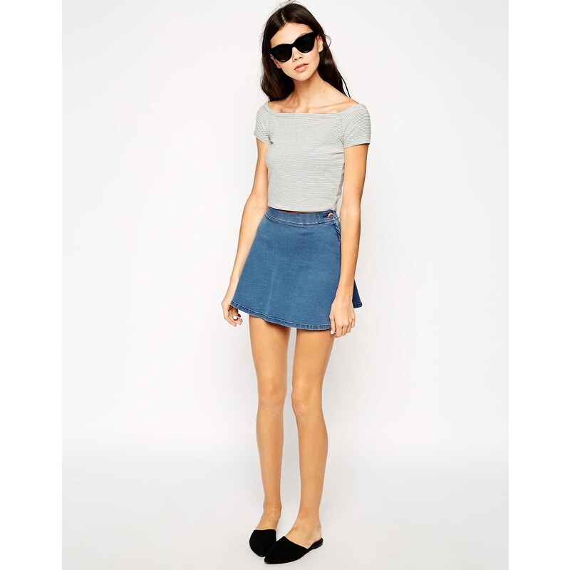 Dr Denim Denim Flippy Skirt - Blue