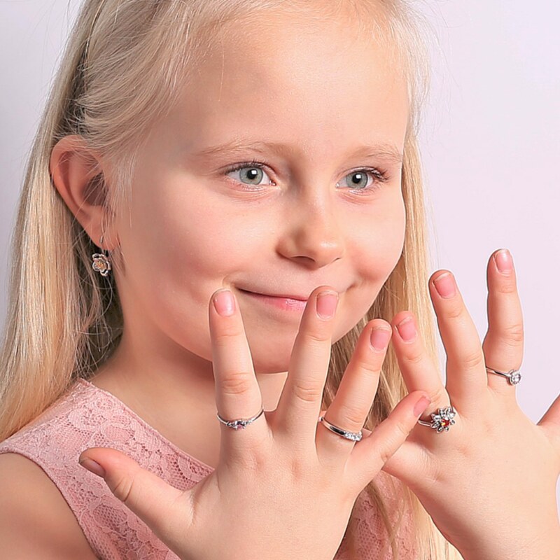 OLIVIE Dětský prstýnek RŮŽENKA nastavitelný 4728