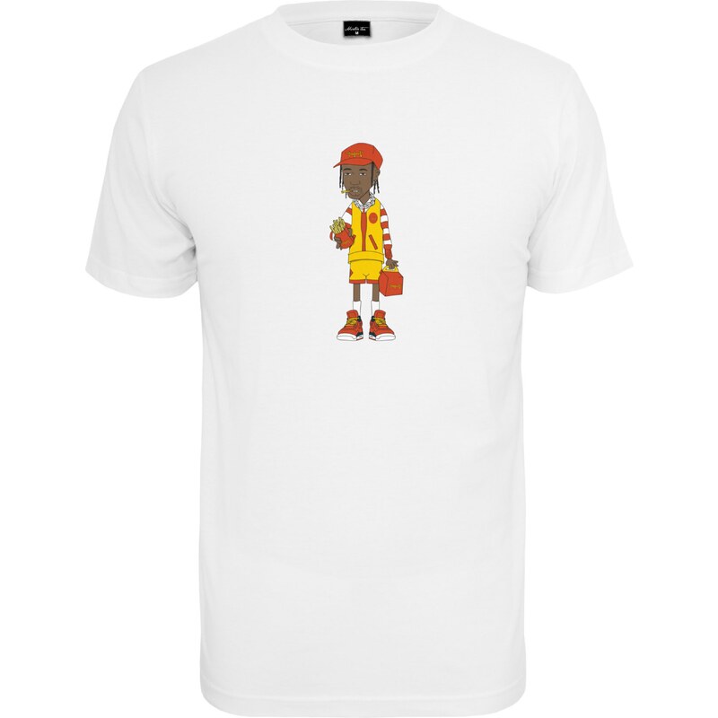 Mister Tee Tričko Employee hnědá / žlutá / červená / bílá