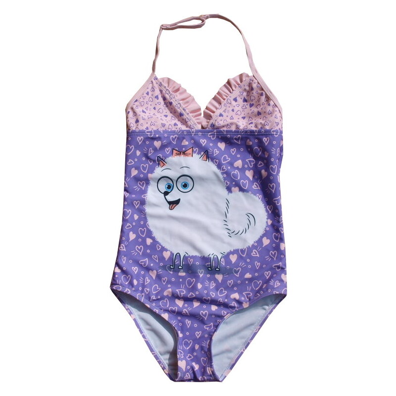 xcena Pets dívčí plavky vcelku fialové