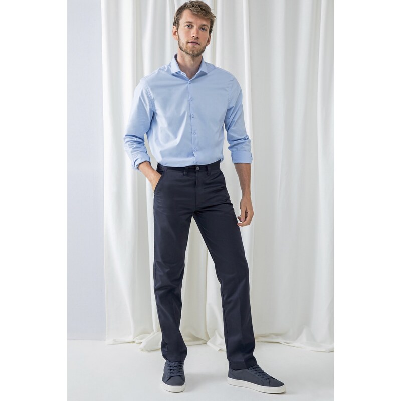 Pánské elegantní chino kalhoty Regular fit Henbury 81 cm