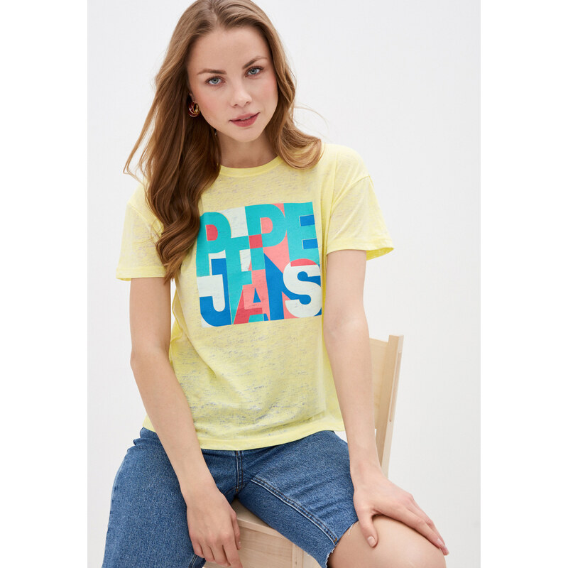 Pepe Jeans dámské žluté tričko Brooke