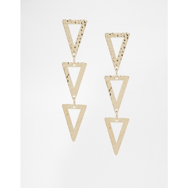 Nali Triangle Drop Earrings - Gold
