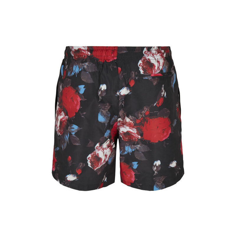 Urban Classics Pattern Swim Shorts black rose aop