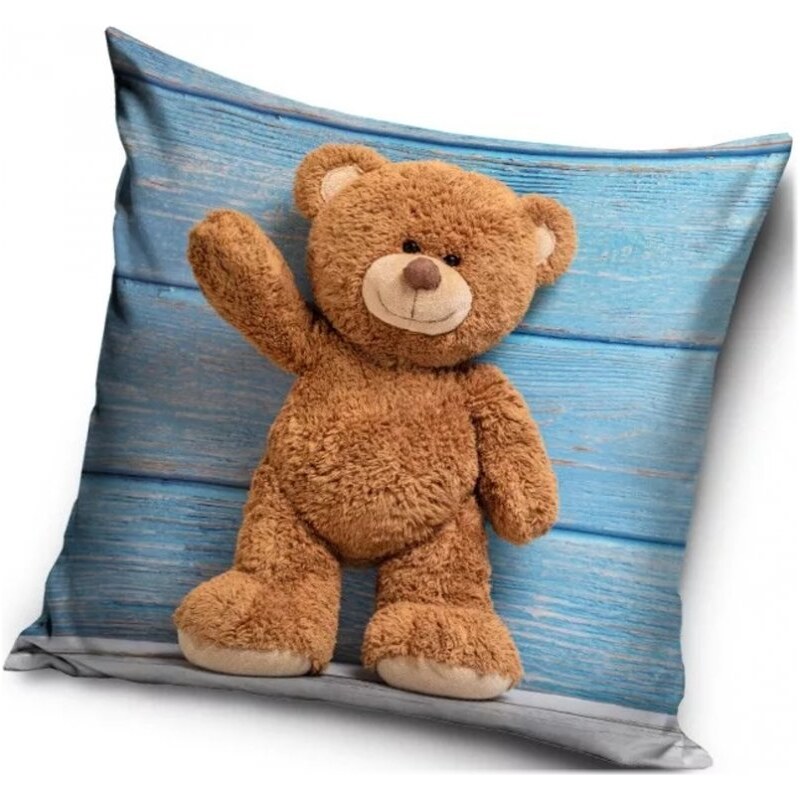 Carbotex Polštář plyšový medvídek Teddy - 40 x 40 cm