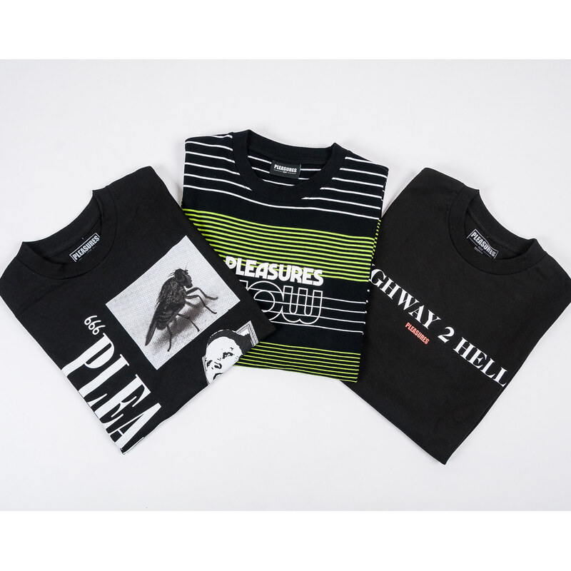 Triko Pleasures Feed Back SS T-Shirt Black