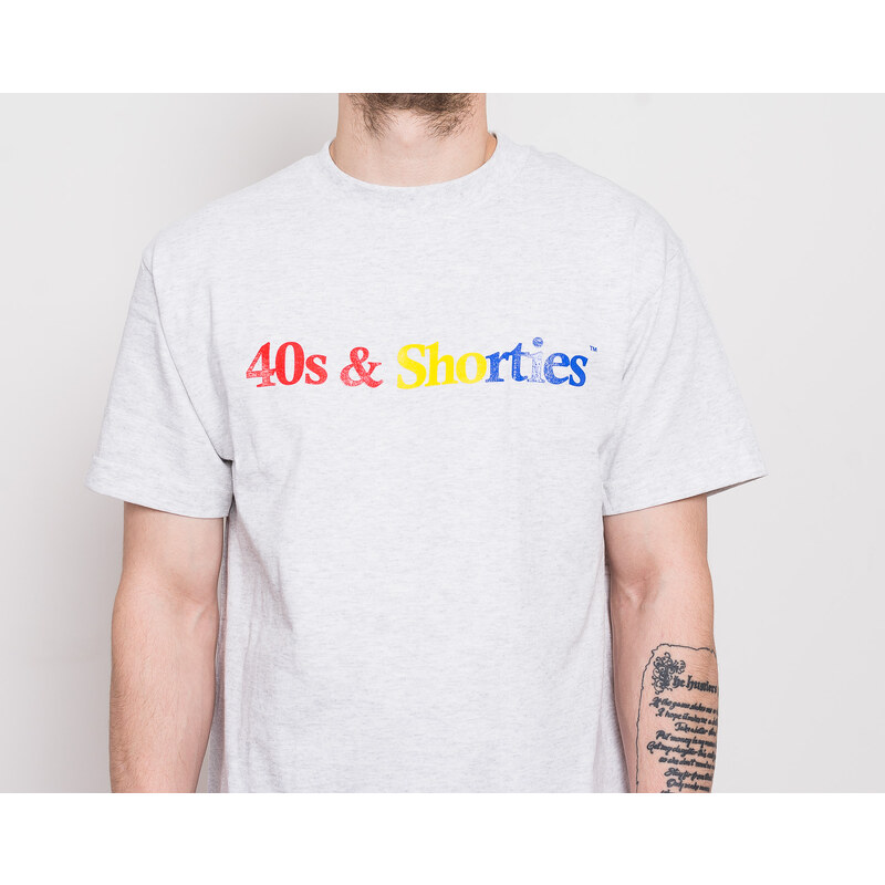 Triko 40s & Shorties Text Logo Tee Ash Heather