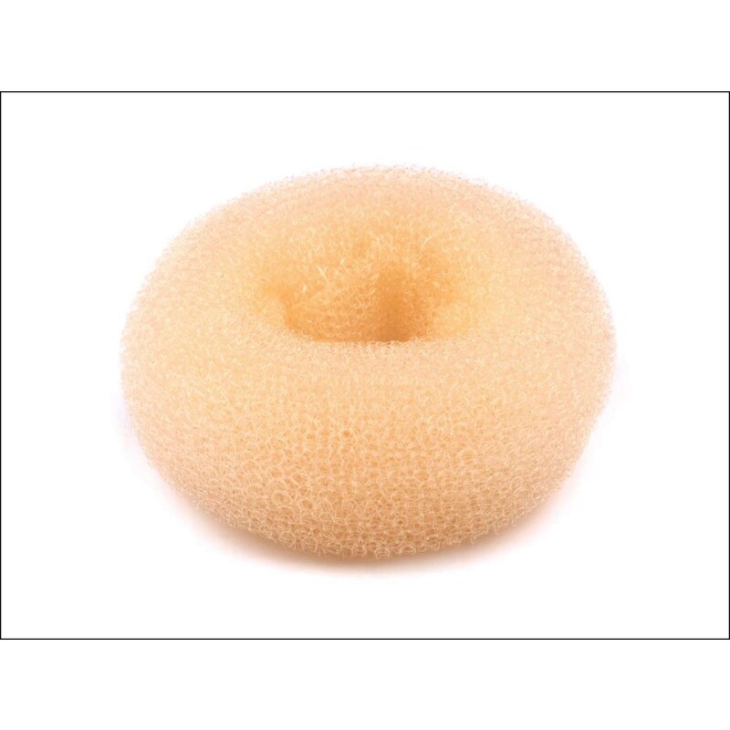 Pevná krémová drátěnka (donut) do drdolu Ø 9 cm