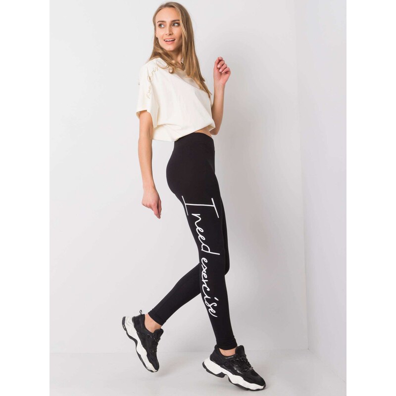 RUE PARIS Leggings-RV-LG-6183.08-black