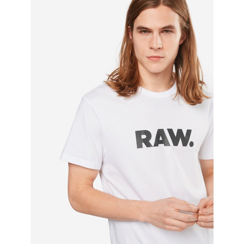 G-Star RAW Tričko černá / bílá