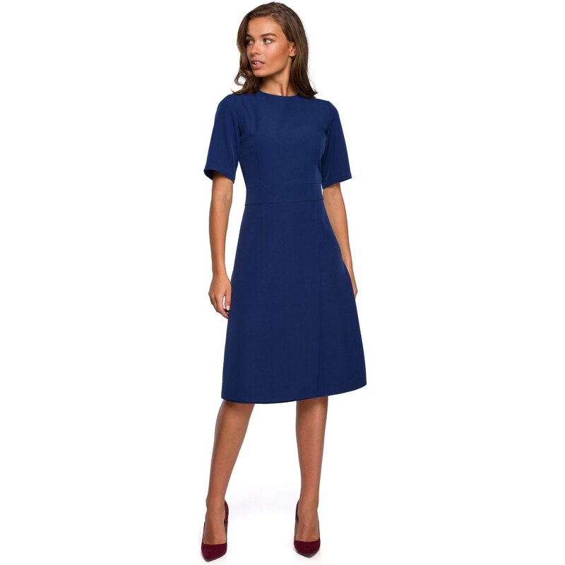 Klasické elegantní šaty Style S240 modré